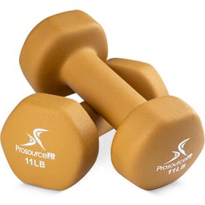 ProsourceFit Neoprene Dumbbell Coated for Non-Slip Grip, 11 lb