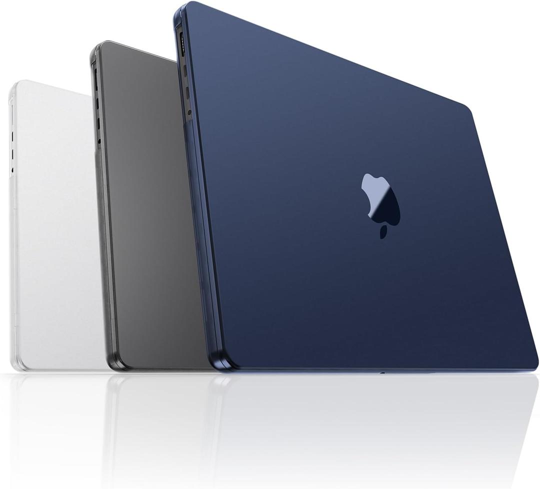 Compatible for MacBook Pro 14 inch Case M4 M3 M2 M1 Pro/Max 2025-2021 [Beyond Bare Device] [Corner Protection] Hard Shell Laptop Cover - Midnight Blue Clear