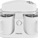 Pukomc Ice Cream Maker Machine for Home Use, with Two Ice Cream Bowls,Simple Operation and Easy to Clean,White