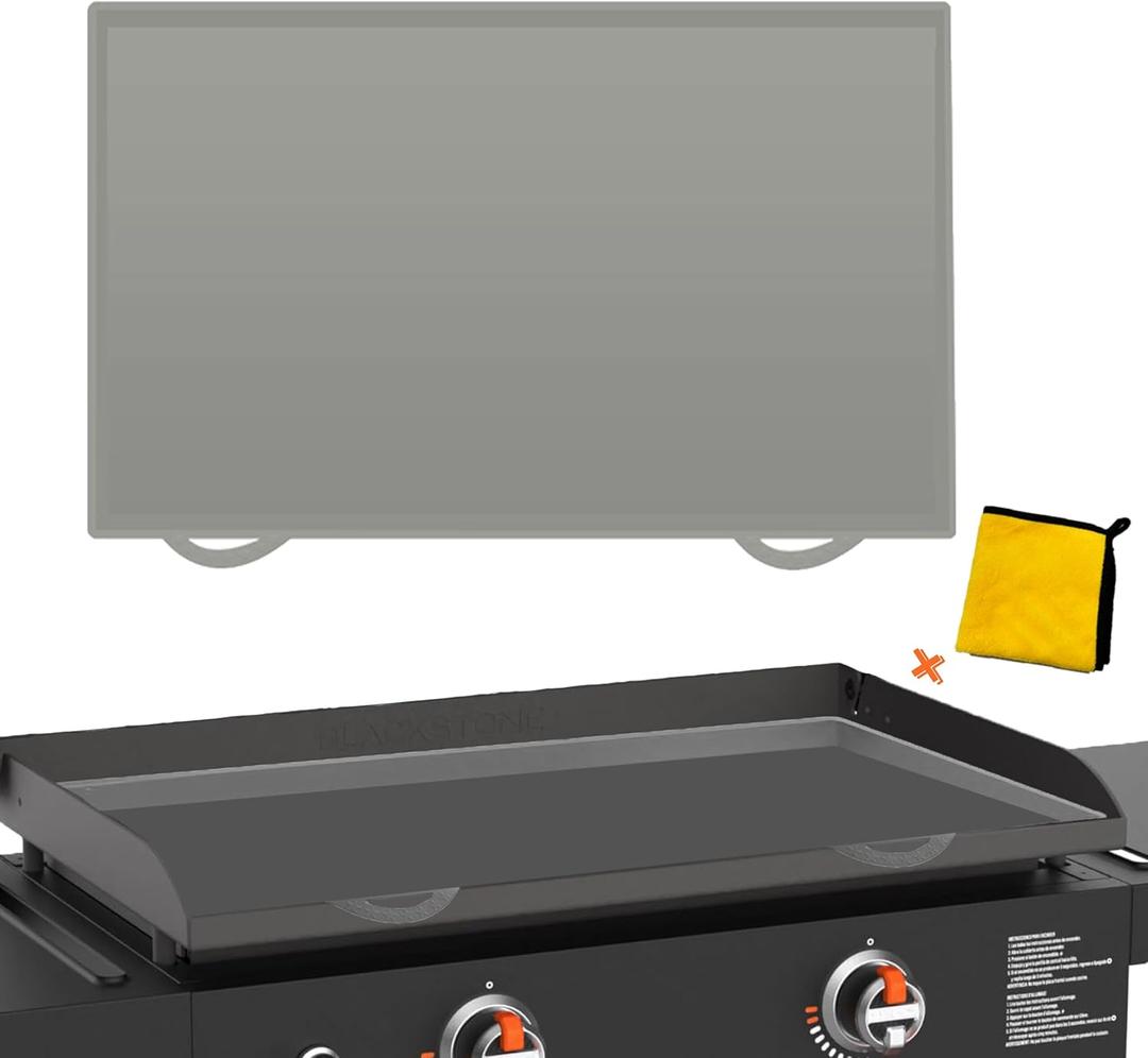 Blackstone Grill Cover for 28 Inch All-Season Protective Cover Blackstone Griddle Cover for Backyard Camping Tailgating Weatherproof & Durable Fabric for Blackstones Flat Top Grill Accessories (Gray)