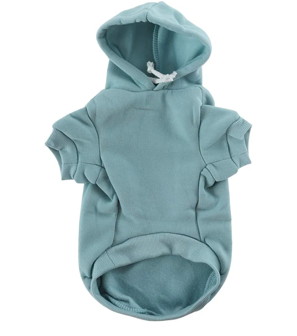 uxcell Pet Dog Hooded Hoody Sweatshirt Clothes Cotton Apparel Puppy Cat Winter/Spring/Fall Costume Outfits Fleece Warm Coat Pale Green S 2Pack