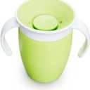 Munchkin Miracle 360 Cups for Toddlers sippy cups, toddler cups spill proof with Dentist Recommended Spoutless Design, BPA-Free Kids Cups, Easy to Clean, 7 oz, (Lime)