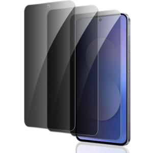 Privacy Screen Protector for Samsung Galaxy S25 FE, Shatterproof Tempered Glass Accessories, Anti Spy Tempered Glass Film, Case Friendly Ultra Resistant 9H Hardness Anti-Glare HD Black -3 Pack