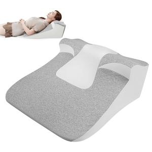LiebKomfon Bed Wedge Pillow for Sleep Apnea, Acid Reflux & Snoring Relief - Post-Surgery Recovery Pillow with Ergonomic 3-in-1 Certified Memory Foam for Back, Neck & Head Support, 23 x 22