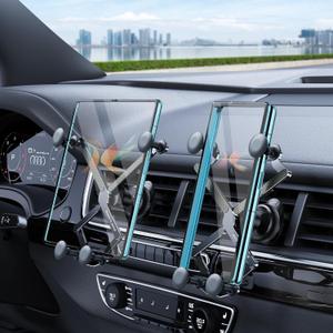 Z Fold 4 Car Mount, [2 Forms & Thick Case Friendly] Gravity Cell Phone Holder Mount for Samasung Galaxy Fold 7 6 5 4 3 2 Accessories Google Pixel 9 Pro Fold S25 Ultra iPhone 16 15 14