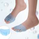 4 Pairs Silicone Toe Separator Metatarsal Pads Toe Separator Spacers Breathable Ball of Foot Cushions Gel Toe Separator Spacers Ball of Foot Cushions Soft Foot Pain Relief for Men & Women