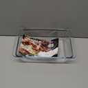 NUTRIUPS 2.4QT Deep Glass Baking Dish,(9.57inchesGlass Baking Pan,Rectangular Lasagna Pan,Glass Casserole Dish,Microwave & Oven Safe