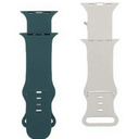 Bands Compatible with Apple Watch Bands 40mm 38mm 41mm 42mm 44mm 45mm 49mm Women Men, Soft Silicone Sport Replacement Band for iWatch Ultra2 SE 9 Ultra Series 8 7 6 5 4 3 2 1( 2 pack )