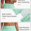 baleaf Women's 4" High Waisted Swim Board Shorts Quick Dry UPF50+ with Zipper Pockets (Teal, M)
