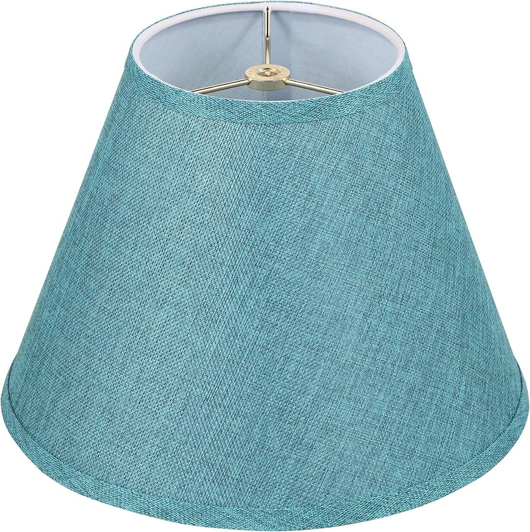 Aspen Creative 32078A Transitional Empire Shape Spider Construction Lamp Shade in Teal, 6" Top x 12" Bottom x 9" Slant