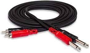 HOSA CPR-204 STEREO INTERCONNECT CABLE DUAL 1/4" TS TO DUAL RCA 4 METER