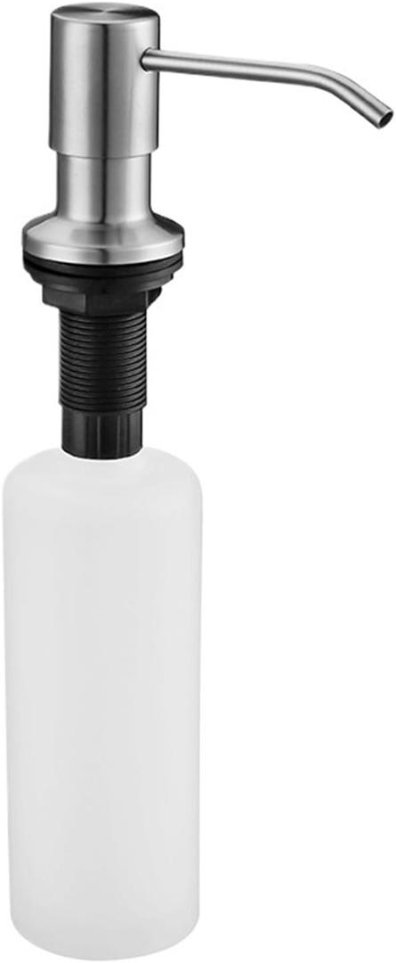 Built in Soap Dispensers Stainless Steel Kitchen Sink Dispenser Built in Hand Soap Pump, Large Capacity 13 OZ Bot