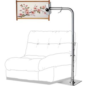 Adjustable Needlepoint Stand, Rotating Cross Stitch Floor Stand with Side Clamp, Ergonomic Embroidery Holder, Stable Metal Craft Stand for Comfortable Stitching