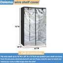 Waterproof Shelf Cover,Outdoor 600D Heavy Duty Dustproof Storage Shelves Cover,42''x18''x72'' Shelf Covers for Wire Shelving with Zippers,Storage Rack Covers with Clear Front