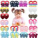 36 Pcs Glitter Hair Ties for Baby Girls Elastic Rubber Bands Hair Scrunchies for Toddler Girls Rainbow Sequin Sparkle Star Heart Butterfly Cartoon Ponytail Holders Hair Accessories Sold by Zifengcer