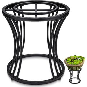 MorningRo Mini Pond Kit Stand 16 Tall Garden Pond Stand for Indoor Waterfall Holder Garden Rack, Black