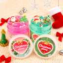 Pink and Green Christmas Crystal Slime 2pack for Kid Christmas Stocking Slime for Kids - Toys Slime Kit Xmas Gifts for Classroom Rewards TeensGirls Boys 4-10 Kids Year Old and Adults