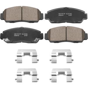 Premium Ceramic Disc Brake Pad Set - Compatible With Select Acura CL, RL, TL, TSX; Honda Accord; FRONT