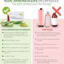 ALOEBETA Aloe Arborescens Natural Power Capsules - 100% Organic Aloe Supplement, Stimulates Immune Defenses, Antioxidant, Detoxifying - Vegan, No GMO, Gluten-Free, no Sugar