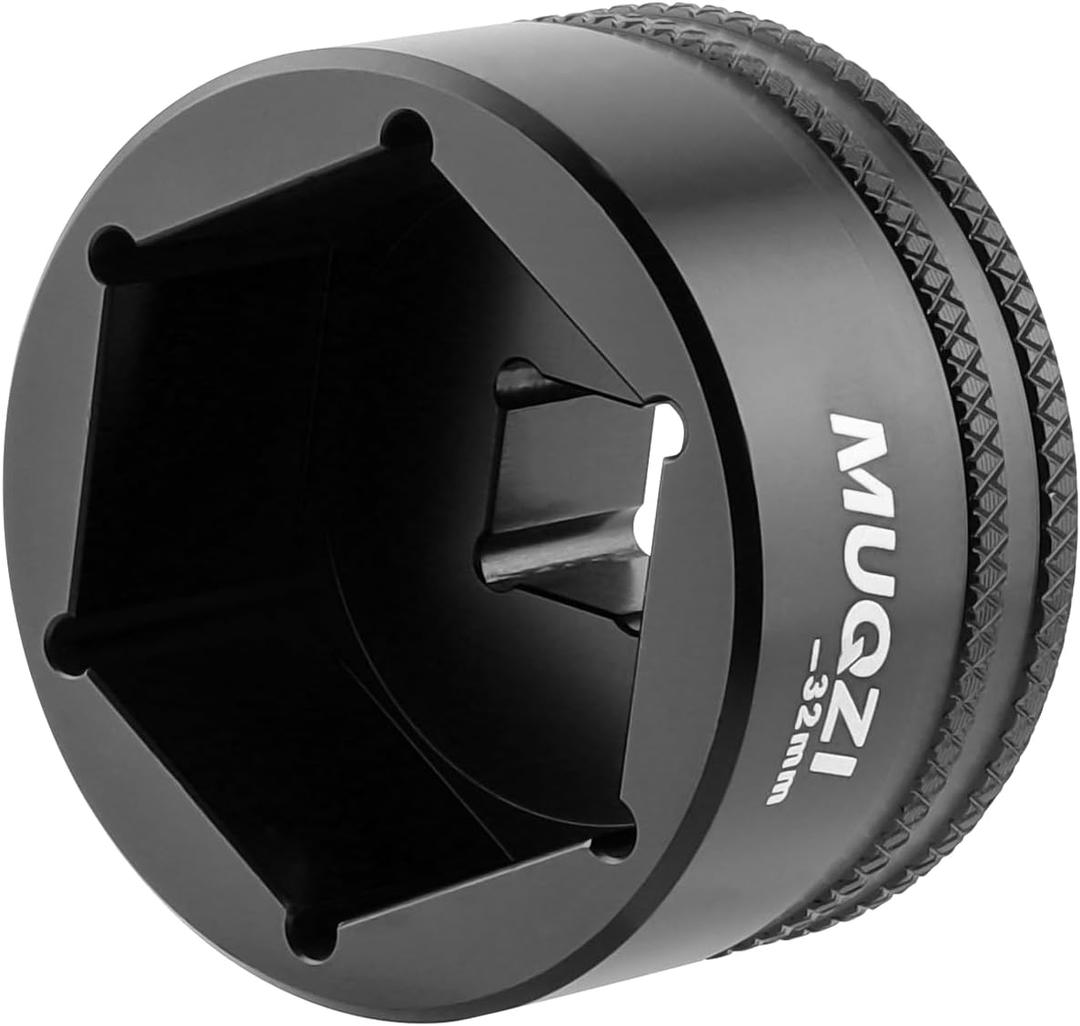 MUQZI 32mm Bike Fork Topcap Socket Tool Compatible for Fox Fork Series of 36,38,40, Use for 3/8" Ratchet Drive