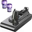 Morpilot 25.2V 7000mAh Upgrade Replacement Battery for V11, Compatible with V11 V15 SV15 SV16 SV22 970425-01 Vacuum Cleaner, Includes 2 Filters