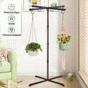 Plant Hanger Indoor, 59" Tall Hanging Plant Stand Heavy Duty Metal Indoor Plant Hanger Stand Hanging Plant Holder with 8 Hooks Hanging Planters for Indoor Plants Bedroom Living Room Balcony