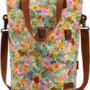TOURBON Canvas Clip-On Quick-Release Bike Panniers Women's Shoulder Tote Bag