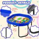 Gemscream 40'' Large Play Sensory Tray with Adjustable Stand, Blue, Medium