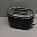 MUELLER HOME Retro Toaster 2 Slice, 7 Browning Levels, 3 Functions (Reheat, Defrost, Cancel), Stainless Steel Features, Removable Crumb Tray, Under Base Cord Storage, Black