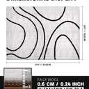 YIHOUSE Modern Area Rugs for Bedroom,5x7 Washable Black and White Rug, Thin Abstract Geometric Minimalist Striped Rug, Black Rugs for Bedroom,Kitchen,Dining Room Office