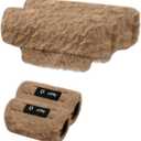 SPRING SEAON Universal Crutch Padding for Armpits and Hand Grips - Fluffy Underarm Cushions and Covers - Machine Washable (Khaki)