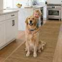Puino Washable Jute Runner Rug 3x10 - Non Slip Hallway Rugs Natural Brown