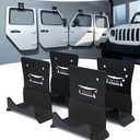 Storage Door Hangers Compatible with 1956-2024 Jeep Wrangler, Wall-Mounted Removable Door Storage Holder with Rubber Lining - 4PACK
