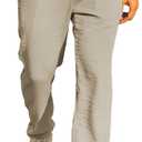 JMIERR Men's Casual Drawstring Pants Elastic Waist Lightweight Pant Summer Beach Trouser with Pockets