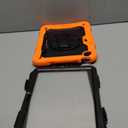 SEYMAC stock Case for iPad (A16) 11th/10th Generation 11''/10.9'' 2025/2022, Full-Body Drop Protection Case with Screen Protector &360 Rotate Hand Strap/Stand, Black+Orange