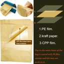 100 Pcs Kraft-Paper-Bags with Window, 5.5 x 7.9 inch Stand Up Zipper Pouches Bags, Zip Lock Food Storage Bag for Packaging Products, Reusable, Sealable