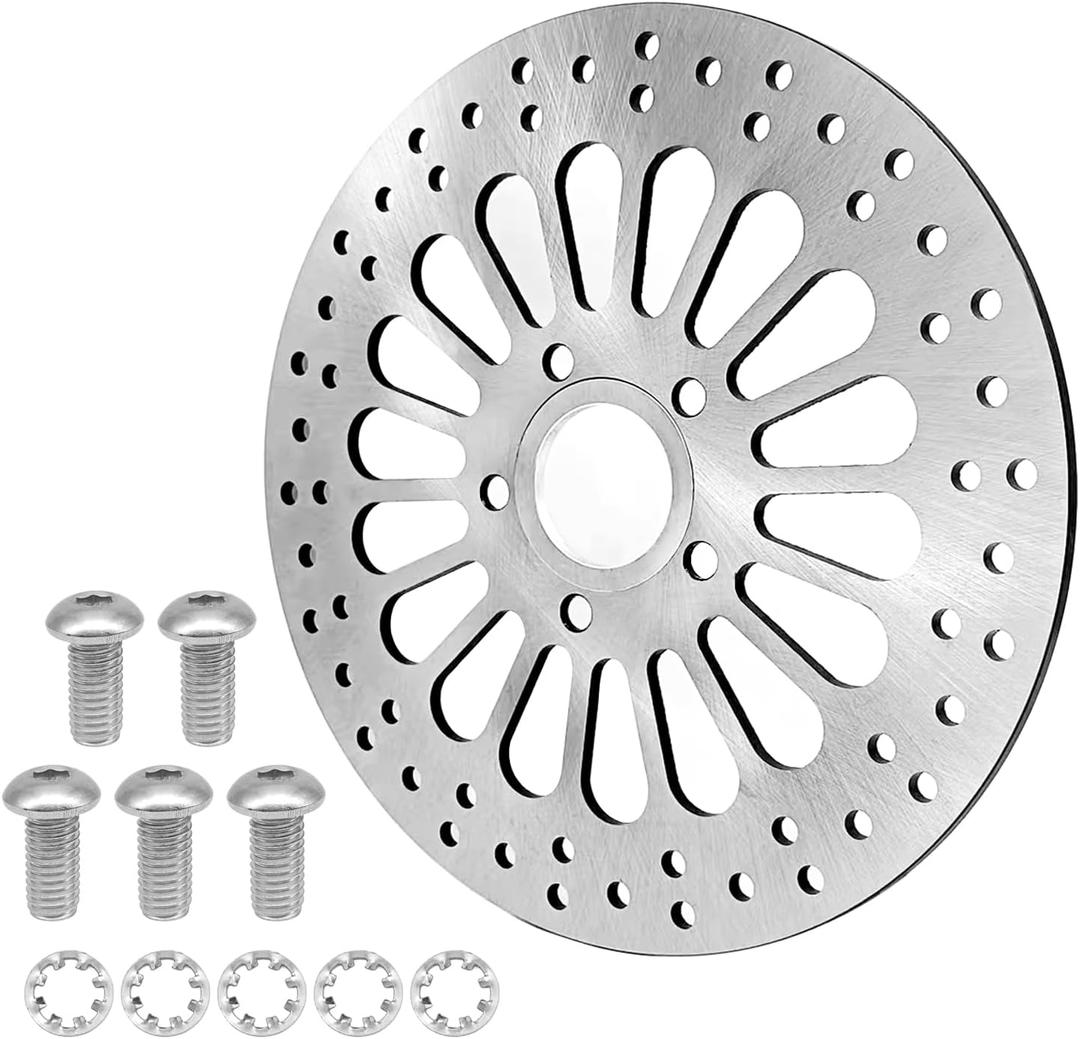 1 Piece 11.5''Rear Brake Rotor for Harley Davidson Touring Sportster Dyna and Early Super Glide Softail Great Rear Brake Rotors No Vibration brake rotors for harley davidson