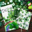 Honoson 6 Pcs St Patrick's Day Kitchen Towels St. Patrick's Day Dish Towels Shamrocks Gnomes Plaid Absorbent Bathroom Set Tea Cloth for Kitchen Home 16 x 24 Inches(Light Green,Vivid Style)