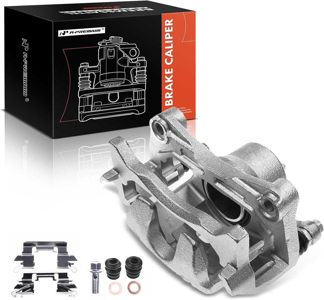A-Premium Disc Brake Caliper Assembly with Bracket Compatible with Nissan Models - Altima 2013-2021, Leaf 2014-2017 - Front Left Driver Side
