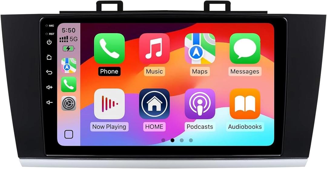 2+32G Android 12 Double Din Car Stereo for Subaru Outback Legacy 2015-2018 with 9 Inch Touchscreen Radio Built-in Wireless Carplay/Android Auto/GPS/Bluetooth/FM/AUX-in/SWC/Backup Camera