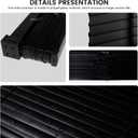 100% Privacy 1" Vinyl Cordless Mini Blinds for Indoor Windows,L-Shaped Blades Horizontal Room Darkening & Light Filtering shutters for Home 19.5" WX48 H Black