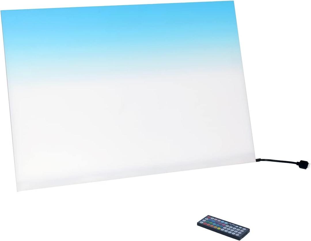 Aquarium Backlight Screen-Fish Tank Background Light,for Rimless Aquarium,Ultra-Thin 6mm Gradient Colors Panel, RGB Series, Size: 35.4W×17.7H in(90x45cm)