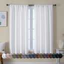 Curtains for Bedroom 63 Inch Length 2 Panels Set, Light Filtering Window Treatment, Light Filtering Curtain Drapes, Soft Casual Rod Pocket Privacy Curtains