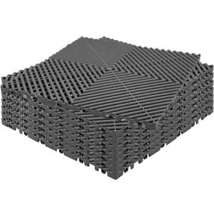 24 Pack 16"x 16"Interlocking Garage Floor Tiles,Modular Drainage Floor Mat,Non-Slip Splicing Interlocking Drainage Mats Floor Tile for Garage Car Wash Basement(Gray) (Grey)