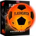 FlashCatch Light Up Soccer Ball - Glow in The Dark - NO 5 - Sports Gear Gifts for Boys & Girls 8-15+ Year Old - Kids, Teens Gift Birthday Ideas - Cool Boy Toys Ages 8 to 15 Glowing Night Activity