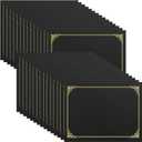 SUNEE Certificate Holders(Black, 30 Packs), Diploma Covers Gold Foil Border, for Letter Size 8.5x11 Certificates, Cardstock, Document Papers