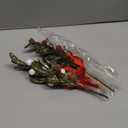 Giegxin 2 Piece Christmas Artificial Mistletoe Ornament with Red Bow Christmas Hanging Mistletoe Decoration Bouquet Floral Natural Pine Cones Holiday Decoration Ornament Bouquet (Color Style)