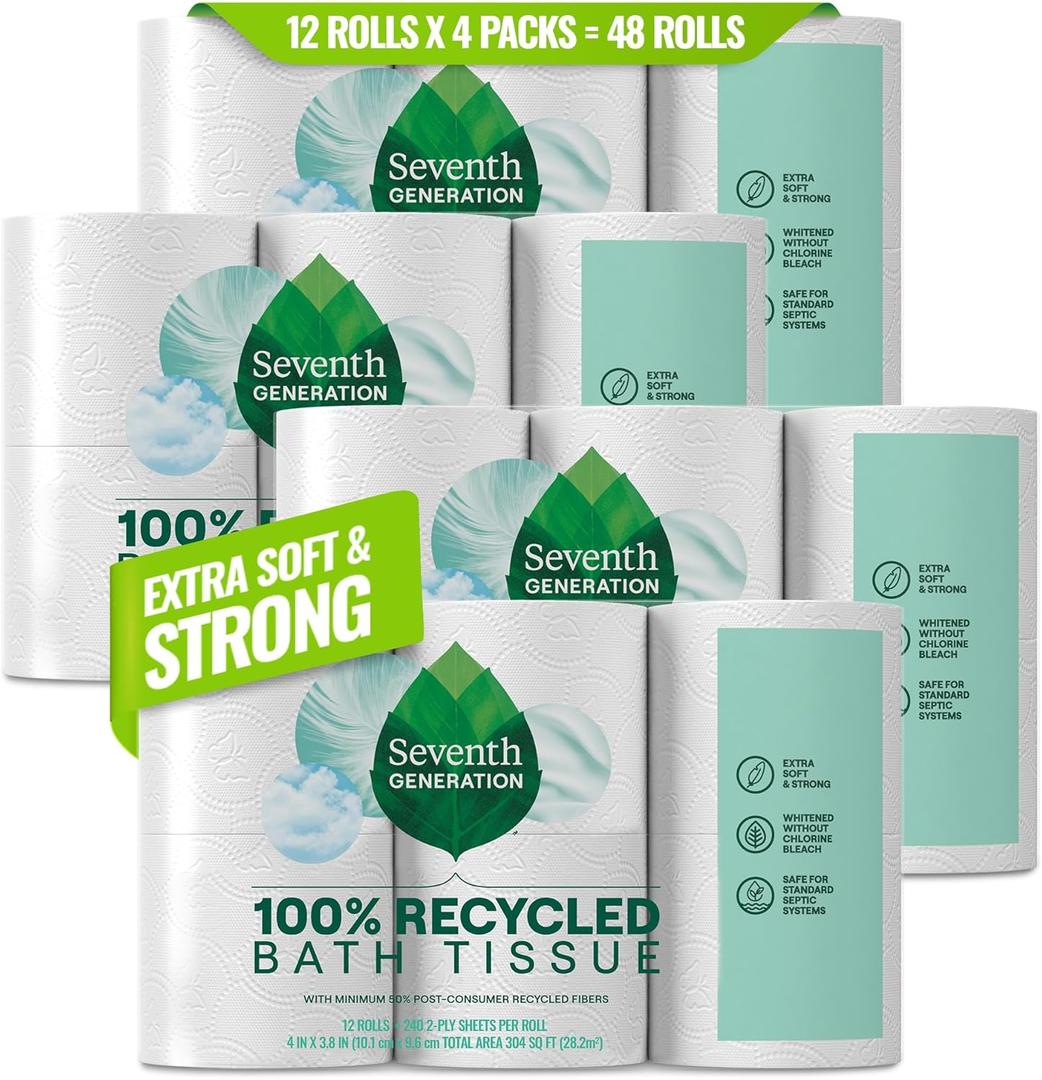 Seventh Generation, Bath Tissue, 12 Roll, pack of 4, 12 Count