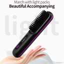 2026 Upgraded Go Brush - Pro for Short Hair - Cordless Straightening Brush with Fast Heat, 3 Temperature Settings, Ionic & Ceramic Care, USB-C Rechargeable for Frizz-Free Styling (Black)
