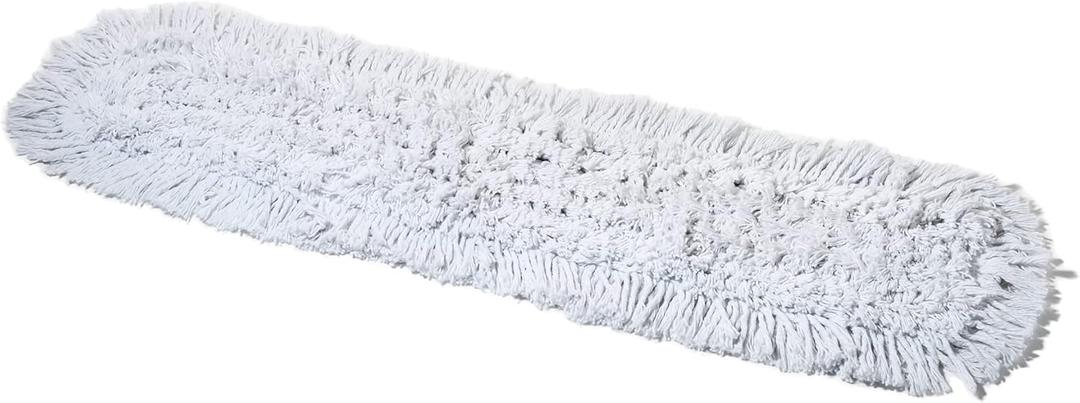 36 Inch Commercial Dust Mop Replacement Head  Reusable Cotton Dust Mop Refill for Floor Cleaning and Janitorial Use (36'' X 5'')